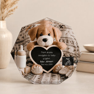 Bloc Photo Annonce de grossesse pour les amoureux des chiots