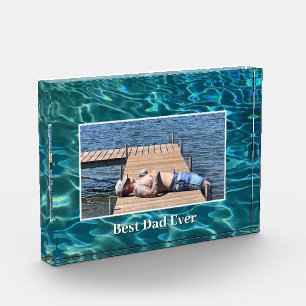 Bloc Photo Aqua Blue Water PatateMeilleur papa jamais