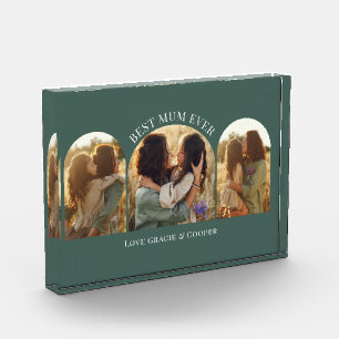 Bloc Photo Arche verte élégante multi photo meilleure maman