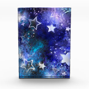 Bloc Photo Arrière - plan spatial avec étoiles
