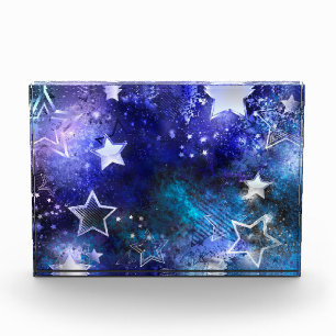 Bloc Photo Arrière - plan spatial avec étoiles