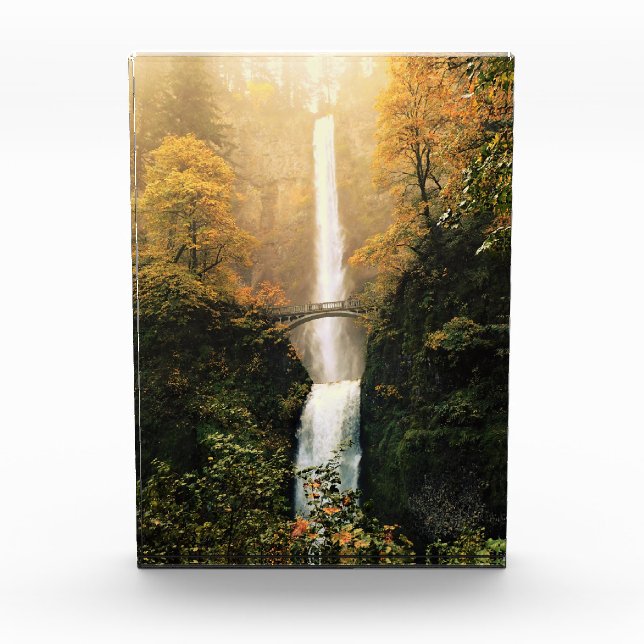 Bloc Photo Autumn at Multnomah Falls (Devant)