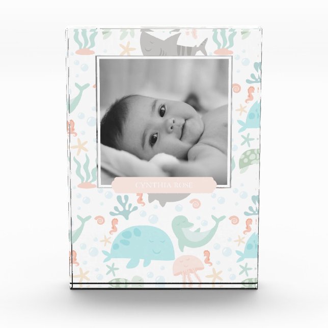 Bloc Photo Baby Girl Under the Sea Photo Block (Devant)