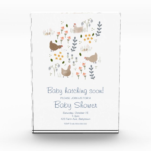 Bloc Photo Baby showers personnalisés (Devant)