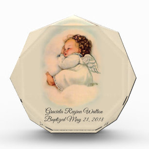Bloc Photo Baptismal Vintage bébé fille Angel