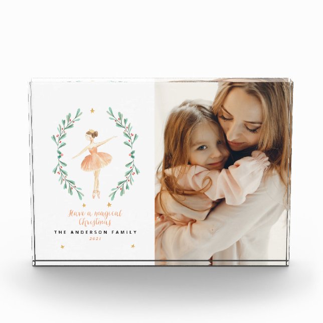 Bloc Photo Basse-noisette ballerine botanique 1 photo Noël (Devant)