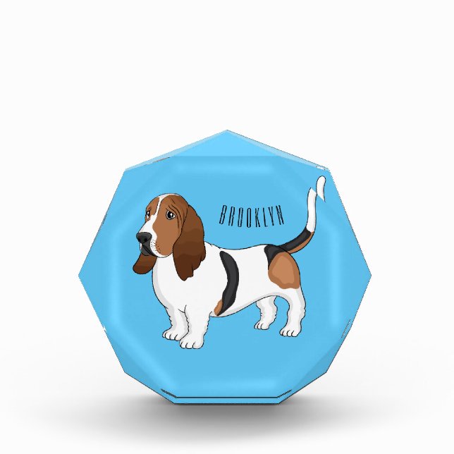 Bloc Photo Basset hound dessin de chien (Devant)