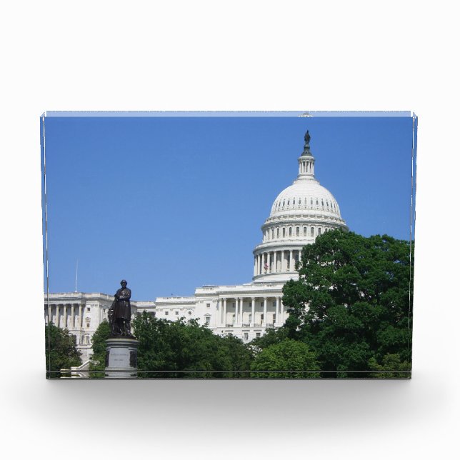 Bloc Photo Bâtiment du Capitole à Washington DC (Devant)