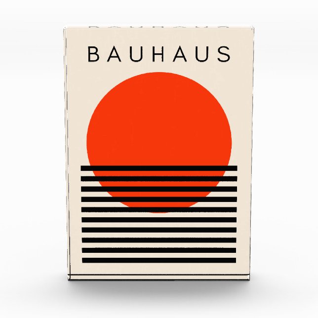 Bloc Photo Bauhaus Soleil rouge orange (Devant)