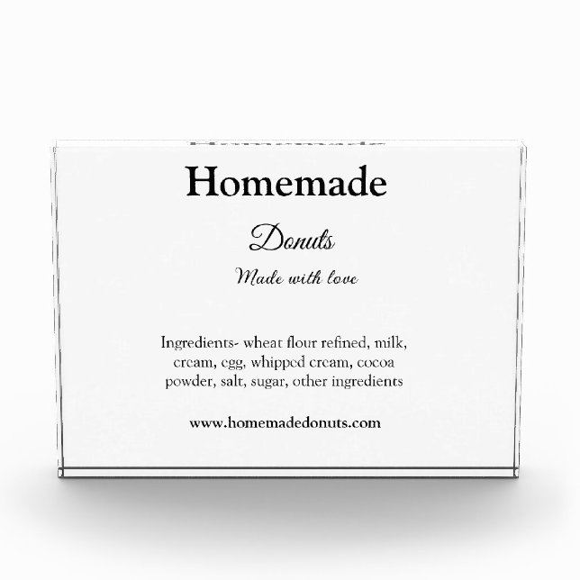 Bloc Photo beignets faits maison avec amour ajouter site de t (Devant)