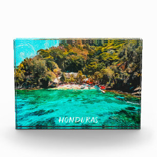 Bloc Photo Belle peinture à l'huile tropicale du Honduras