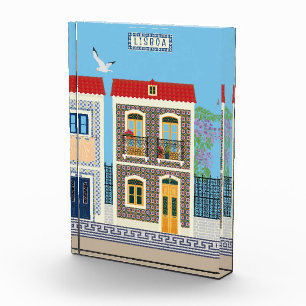 Bloc Photo Belles maisons portugaises avec tuiles ou azulejos