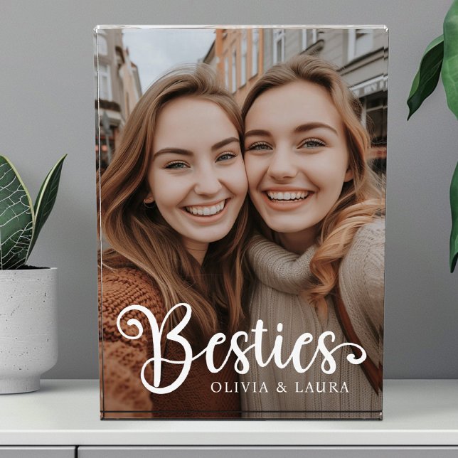 Bloc Photo Besoins meilleurs amis noms personnalisés bloc pho (Besties best friends custom names photo block)