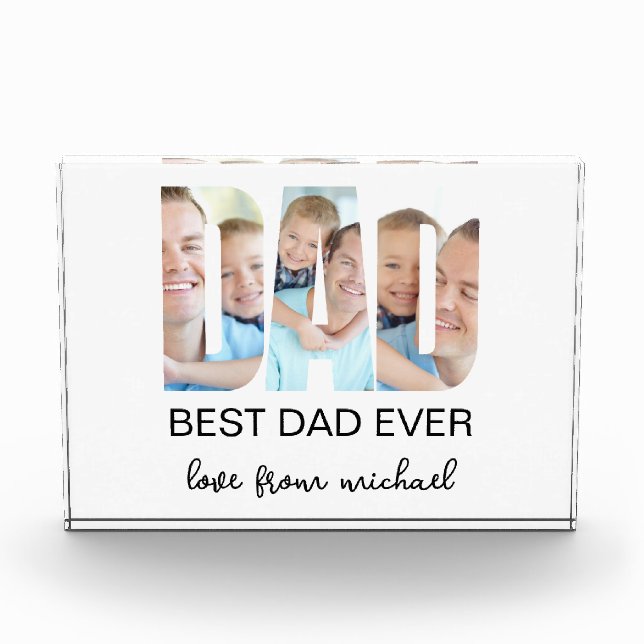 Bloc Photo Best Dad Ever Photo Letter Photo Block (Devant)
