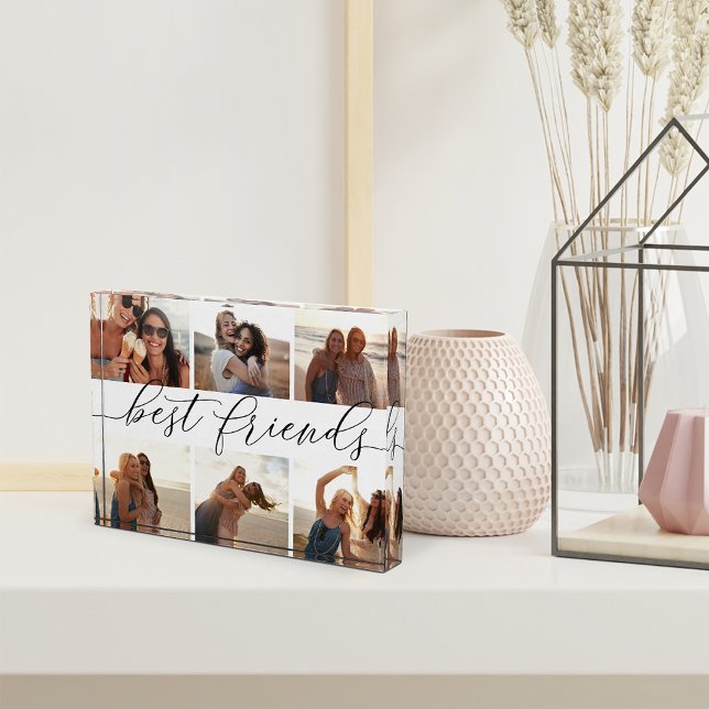 Bloc Photo Best Friends Calligraphy Collage (Créateur téléchargé)