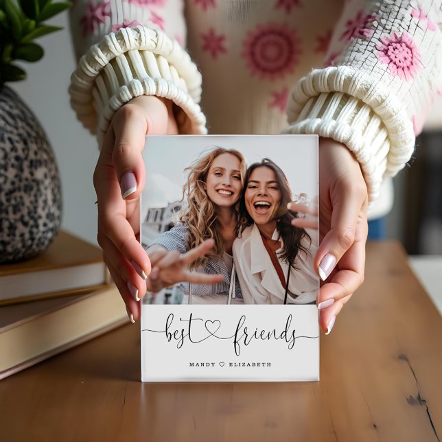Bloc Photo Best Friends Script Friends Cadeau photo Keepsaké (Best Friends Script Friends Gift Photo Keepsake)