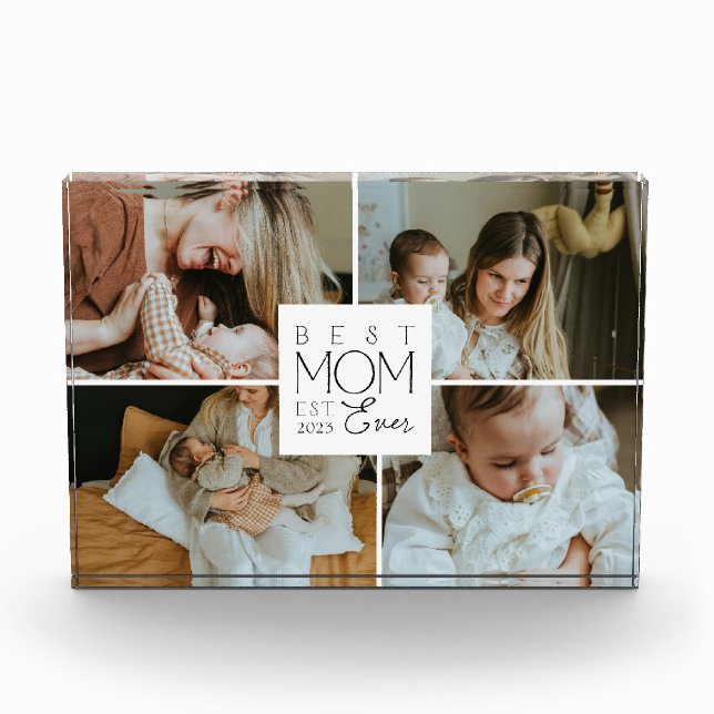 Bloc Photo Best Mom Ever Custom 4 Photo Collage (Devant)