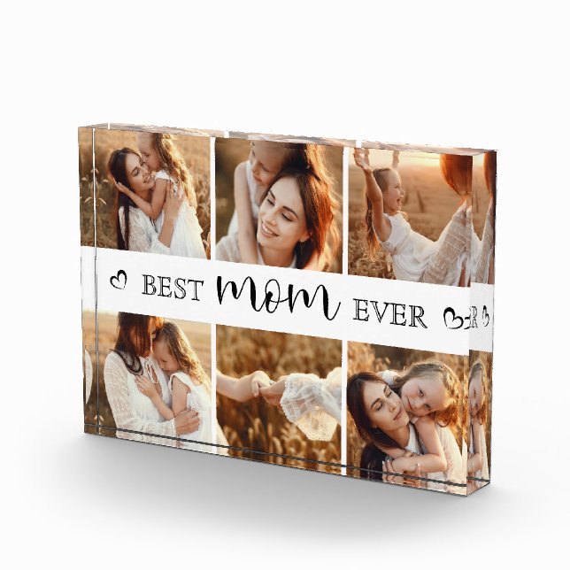 Bloc Photo Best Mom Ever Modern Photo Collage Personalized (Droite)