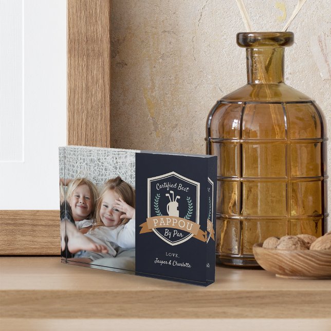 Bloc Photo Best Pappou Par Par Par | Grand-père du golf (Créateur téléchargé)