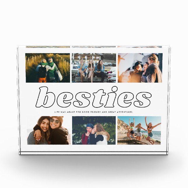 Bloc Photo Besties Meilleur ami Citation Collage photo (Devant)