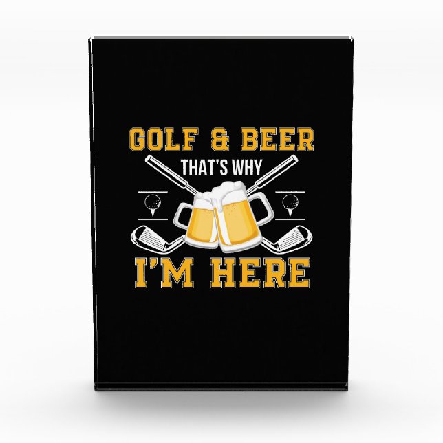 Bloc Photo Bière Drinker Golf Et Bière Anniversaire (Devant)