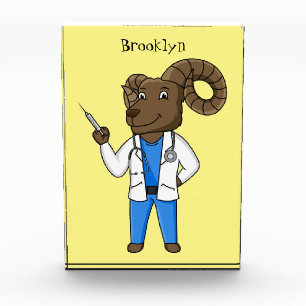Bloc Photo Bighorn sheep doctor cartoon illustration
