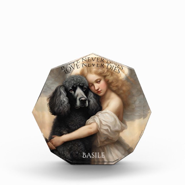 Bloc Photo Black French Poodle Love Never Mores Memorial (Devant)