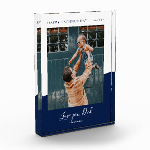 Bloc Photo Bleu Marine   Cadeau moderne pour la fête des père