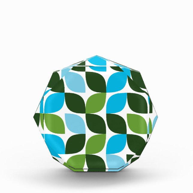 Bloc Photo Bleu, vert, cool, tendance, nature moderne abstrai (Devant)