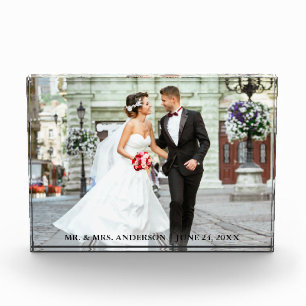 Bloc Photo Bloc de mariage de photo de jeunes mariés