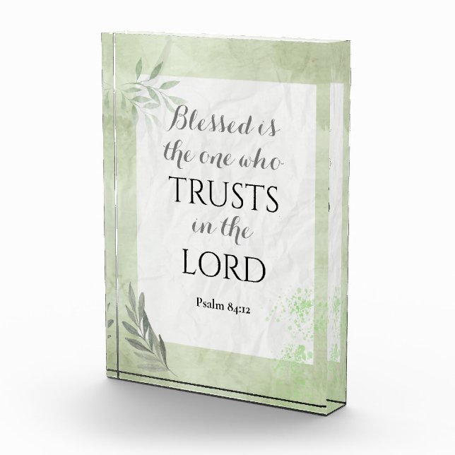 Bloc Photo Blocage acrylique de la Bible - Psaume 84:12 (Droite)
