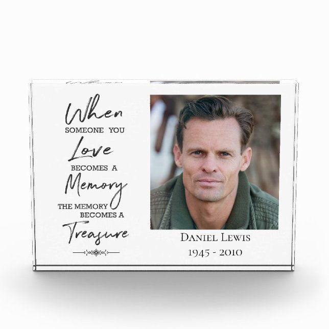 Bloc Photo Blocage photo acrylique avec devis : Quand quelqu' (Devant)