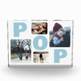 Bloc Photo Blue Pop's Fête des pères Family Photo Collage