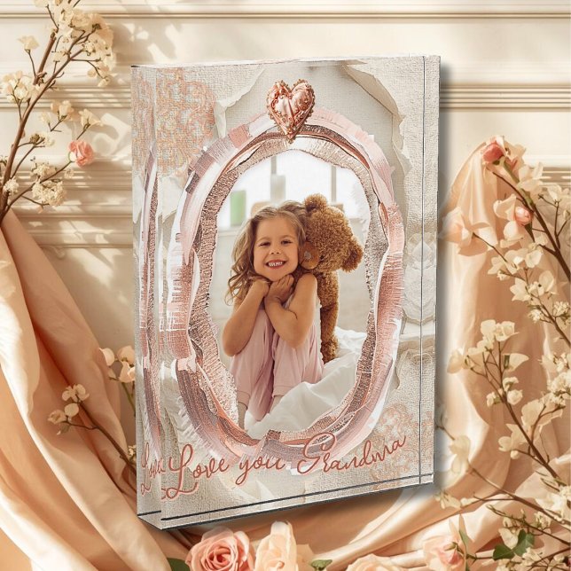 Bloc Photo Blush Heirloom Heart Photo Frame Loving Keepsake (Créateur téléchargé)