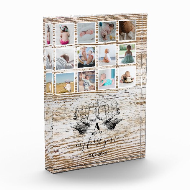 Bloc Photo Bois de cerf de la première année photo Collage (Gauche)