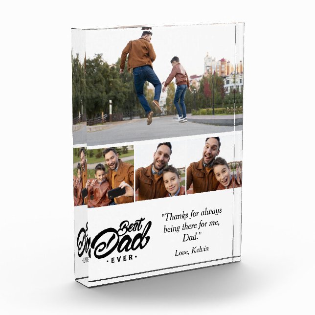 Bloc Photo Bonne Fête des pères photo personnalisée (Gauche)