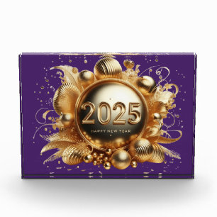 Bloc Photo Bonne nouvelle année 2025 couleur horizontale