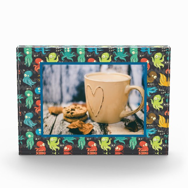 Bloc Photo Boo Octopus Cute Colorful Enfants Vêtements & Déco (Devant)