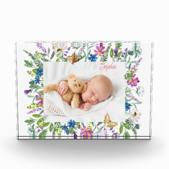 Bloc Photo Bordure de fleurs sauvages Photo  (Devant)