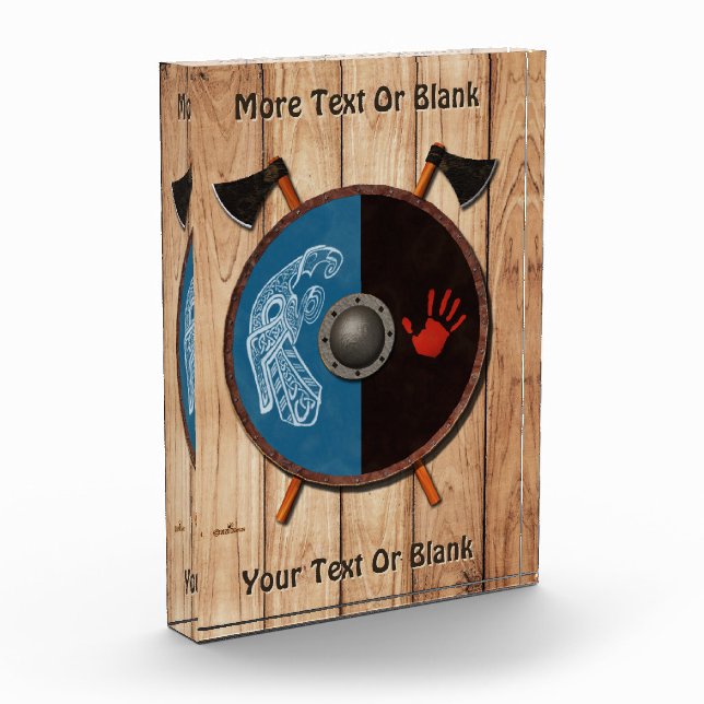 Bloc Photo Bouclier viking et axes (Gauche)