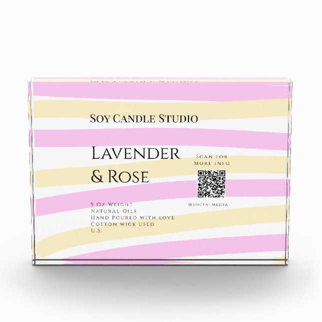 Bloc Photo Bougie de soja rose Lavender entreprise ajouter q  (Devant)