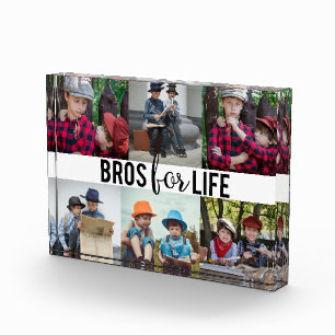 Bloc Photo Bros for Life Brothers Photo Collage Typographie