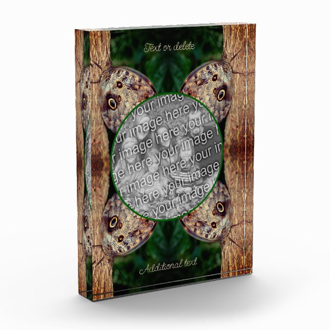 Bloc Photo Brown Butterfly Frame Créez votre propre (Gauche)