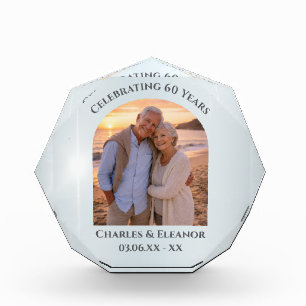 Bloc Photo Cadeau commémoratif élégant pour les 60 ans : phot
