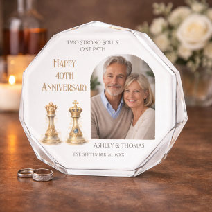 Bloc Photo Cadeau de 40e Anniversaire de Mariage Roi Reine So