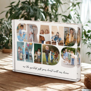 Bloc Photo Cadeau de collage photo de 9 petits-enfants pour g