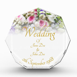 Bloc Photo Cadeau de mariage - Mariée avec un bouquet de mari