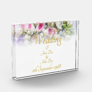 Bloc Photo Cadeau de mariage - Mariée avec un bouquet de mari