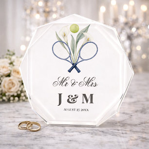 Bloc Photo Cadeau de mariage Tennis pour jeunes mariés Mariée