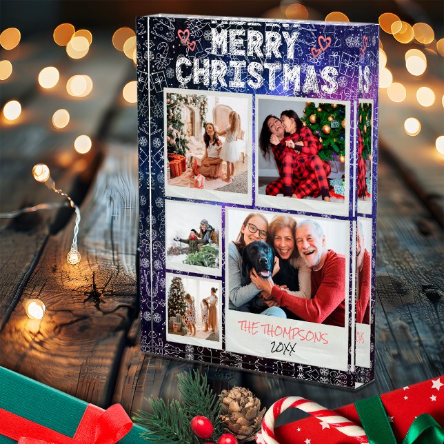 Bloc Photo Cadeau de Noël Dessin animé Nuit étoilée 5 Photo F (Créateur téléchargé)